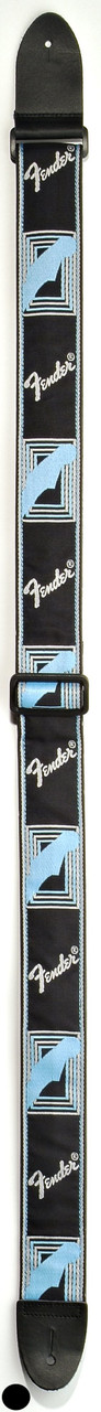 Fender 2" Monogrammed Guitar Strap Black/Grey/Blue Fender 2" Monogrammed Guitar Strap Black/Grey/Blue