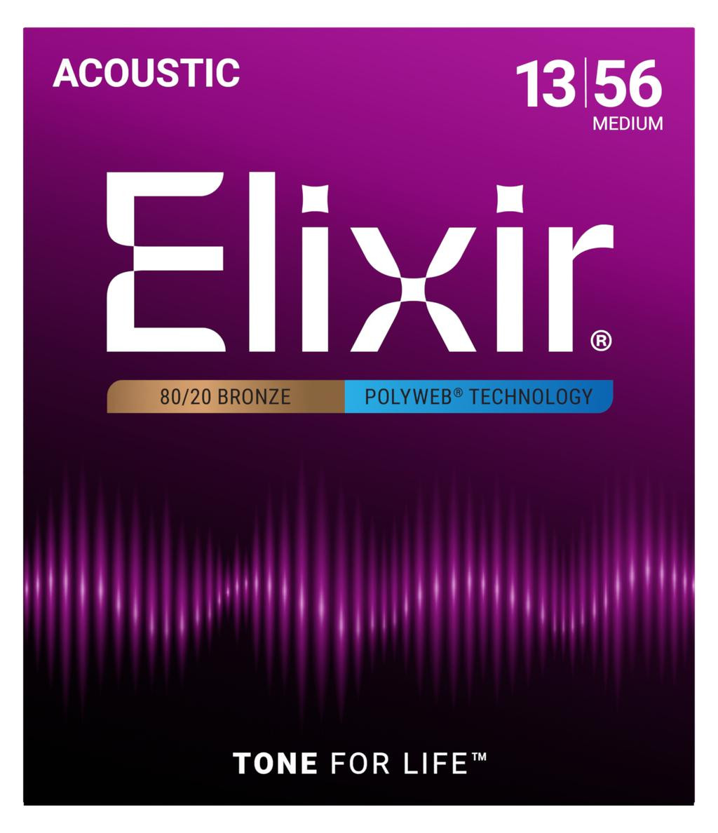 Elixir Polyweb Medium 13-56 Acoustic Strings Elixir Polyweb Medium 13-56 Acoustic Strings