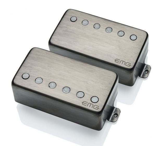 EMG Dual Mode 57/66 TW Humbucker Set in Brushed Black Chrome EMG Dual Mode 57/66 TW Humbucker Set in Brushed Black Chrome