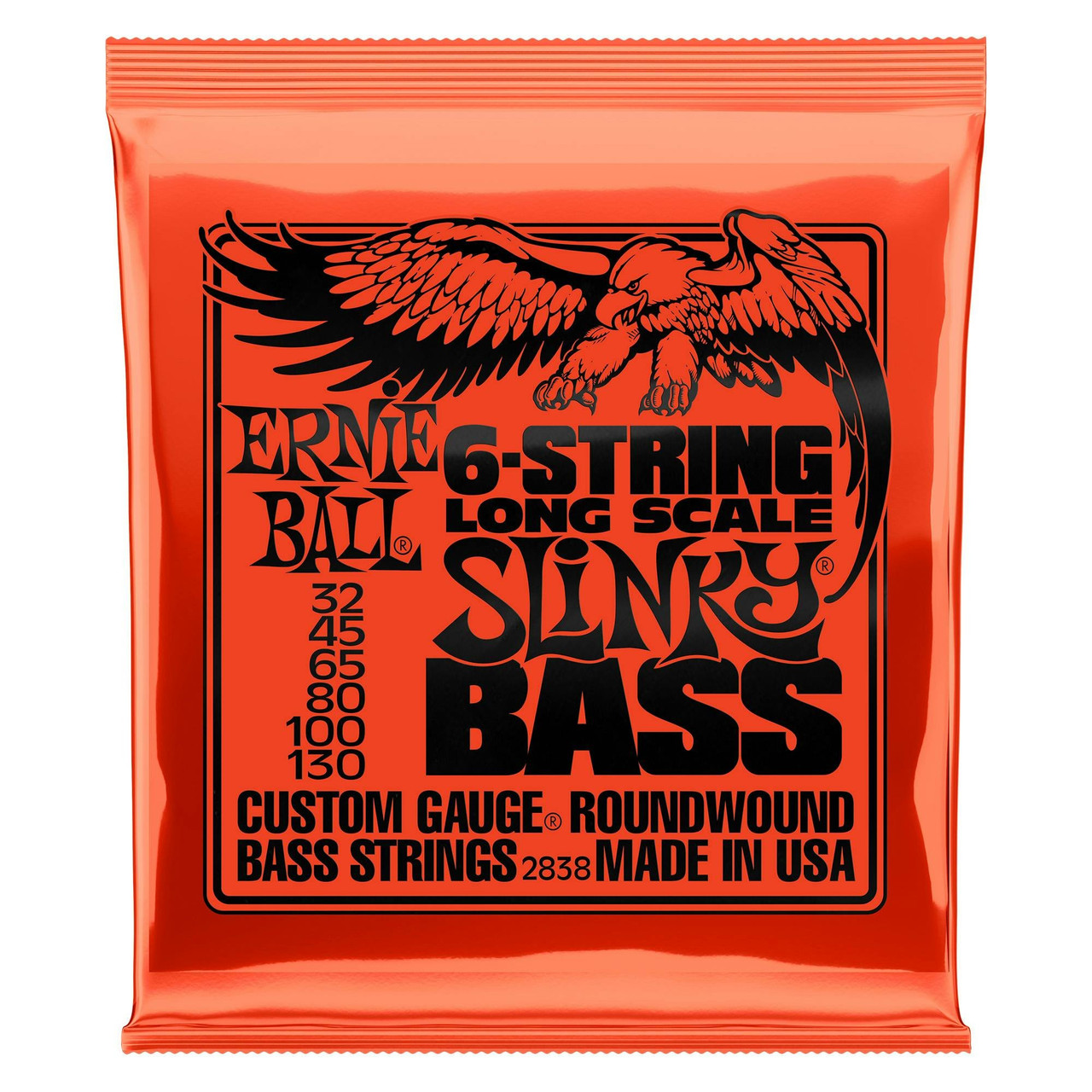 Ernie Ball 6-String Long Scale Slinky Bass Strings 32-130 Ernie Ball 6-String Long Scale Slinky Bass Strings 32-130