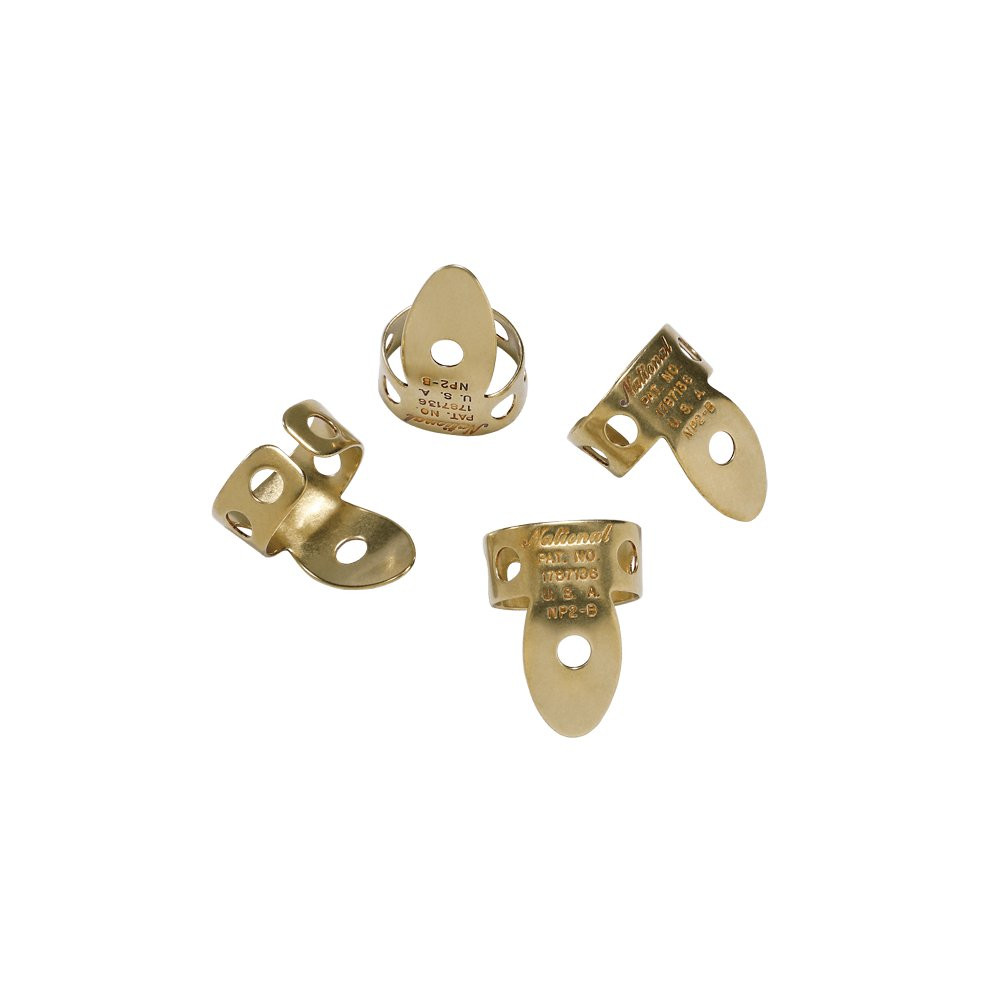 D'Addario National Brass Finger Picks 4 Pack