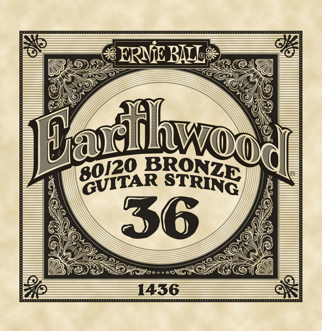 Ernie Ball Single 80/20 Bronze Acoustic Guitar String 36