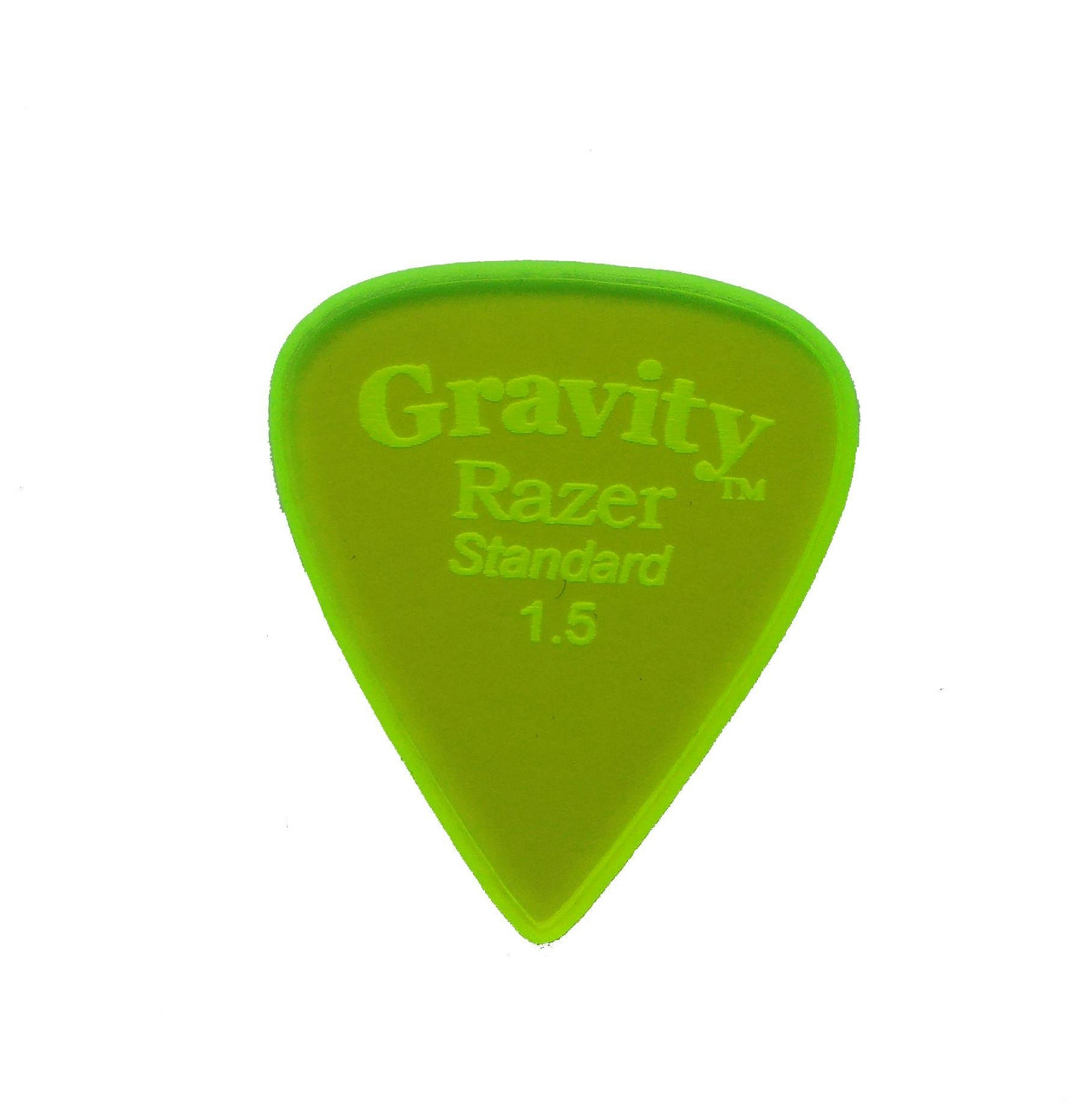 Gravity Razer Standard 1.5mm Pick (Green) with Unpolished Edges Gravity Razer Standard 1.5mm Pick (Green) with Unpolished Edges