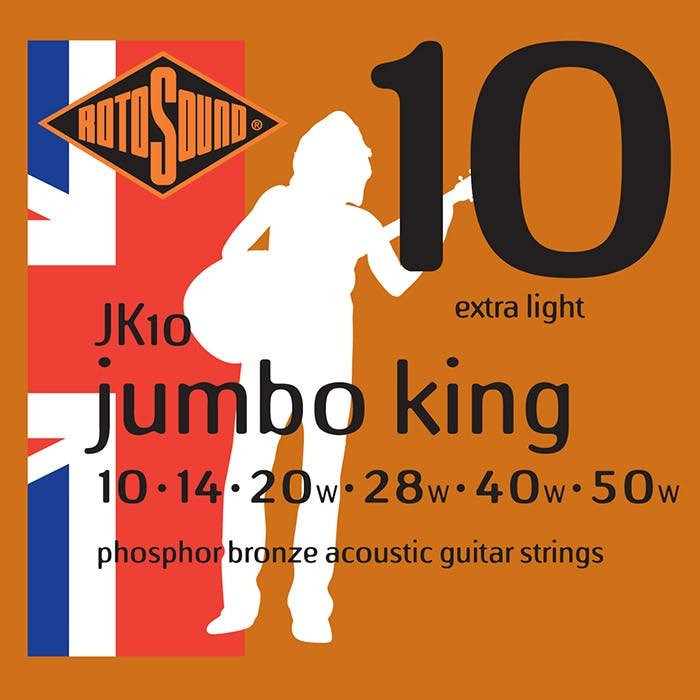 Rotosound JK10 Phosphor Bronze Acoustic Guitar Strings Rotosound JK10 Phosphor Bronze Acoustic Guitar Strings