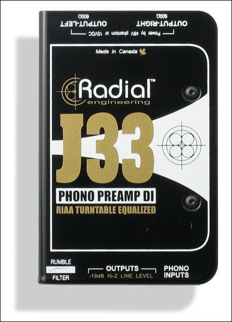 Radial J33 Combination RIAA phono Preamp and DI box Radial J33 Combination RIAA phono Preamp and DI box