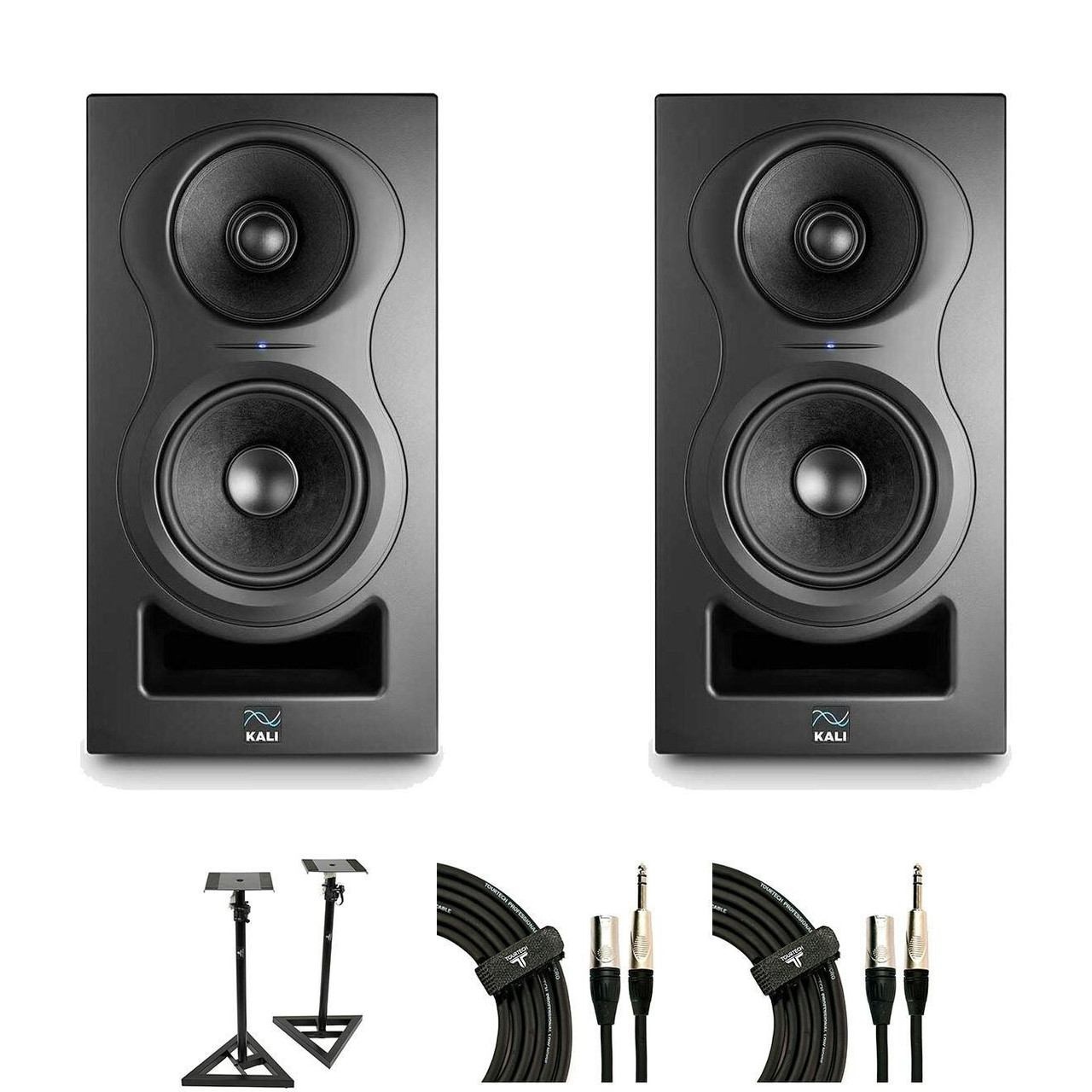 Kali Audio IN-5 Studio Monitor Bundle with stands and cables