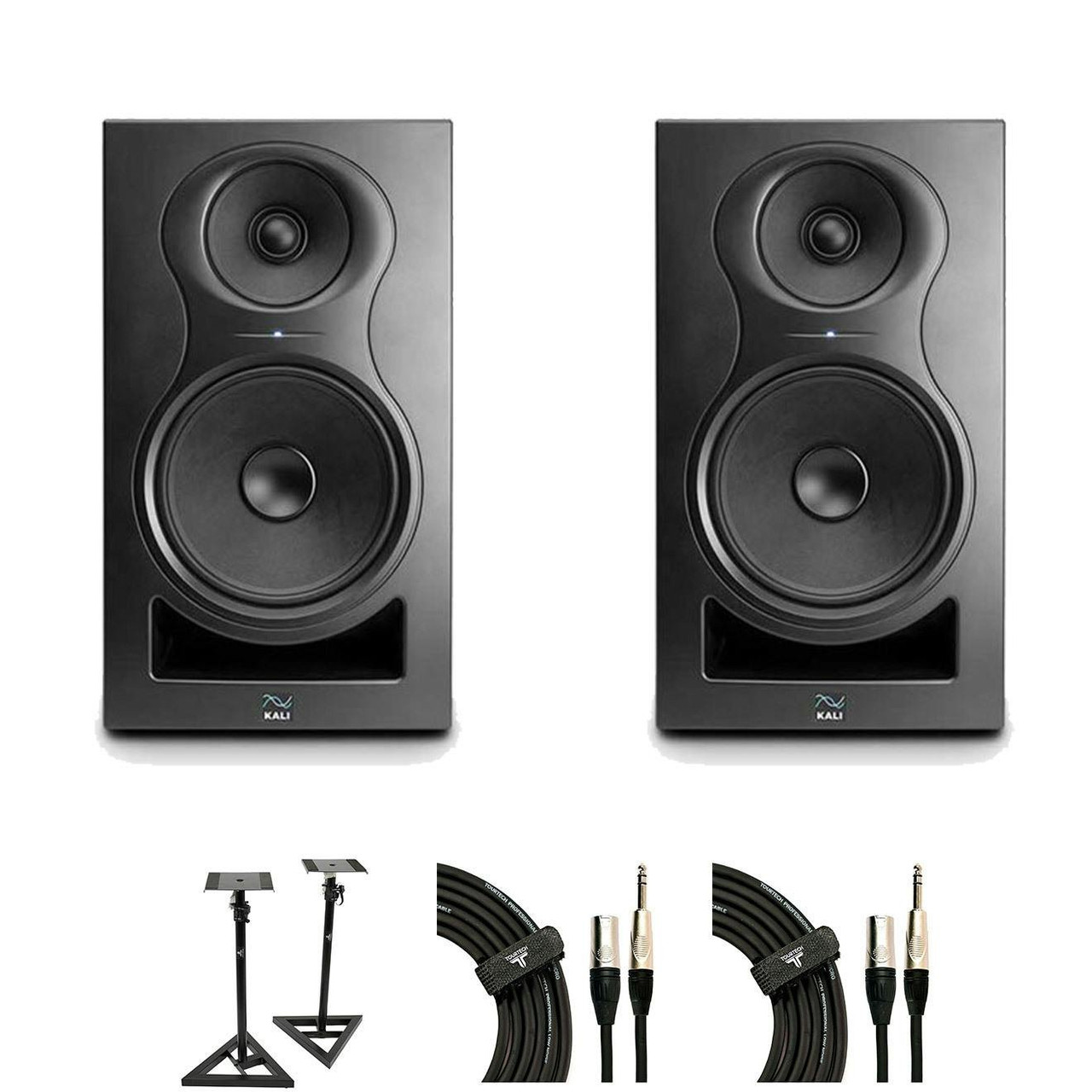 Kali Audio IN-8-V2 Studio Monitor Bundle in Black/ stands and cables Kali Audio IN-8-V2 Studio Monitor Bundle in Black/ stands and cables