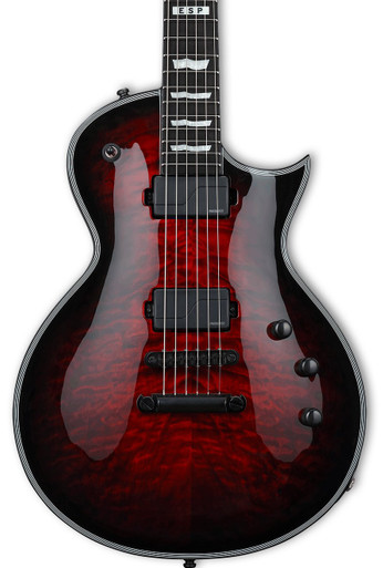 E-II EC-7 ET ESP E-II Eclipse-7 Evertune Electric Guitar, Black Satin