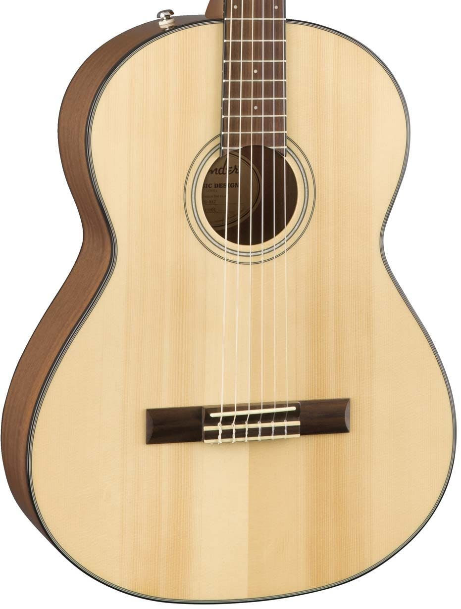 Fender Classic Design CN60S Nylon Strung Classical Guitar in Natural with Walnut Fingerboard