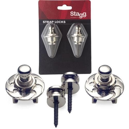 Stagg SSL1CR Strap Locking Buttons in Chrome Finish Stagg SSL1CR Strap Locking Buttons in Chrome Finish