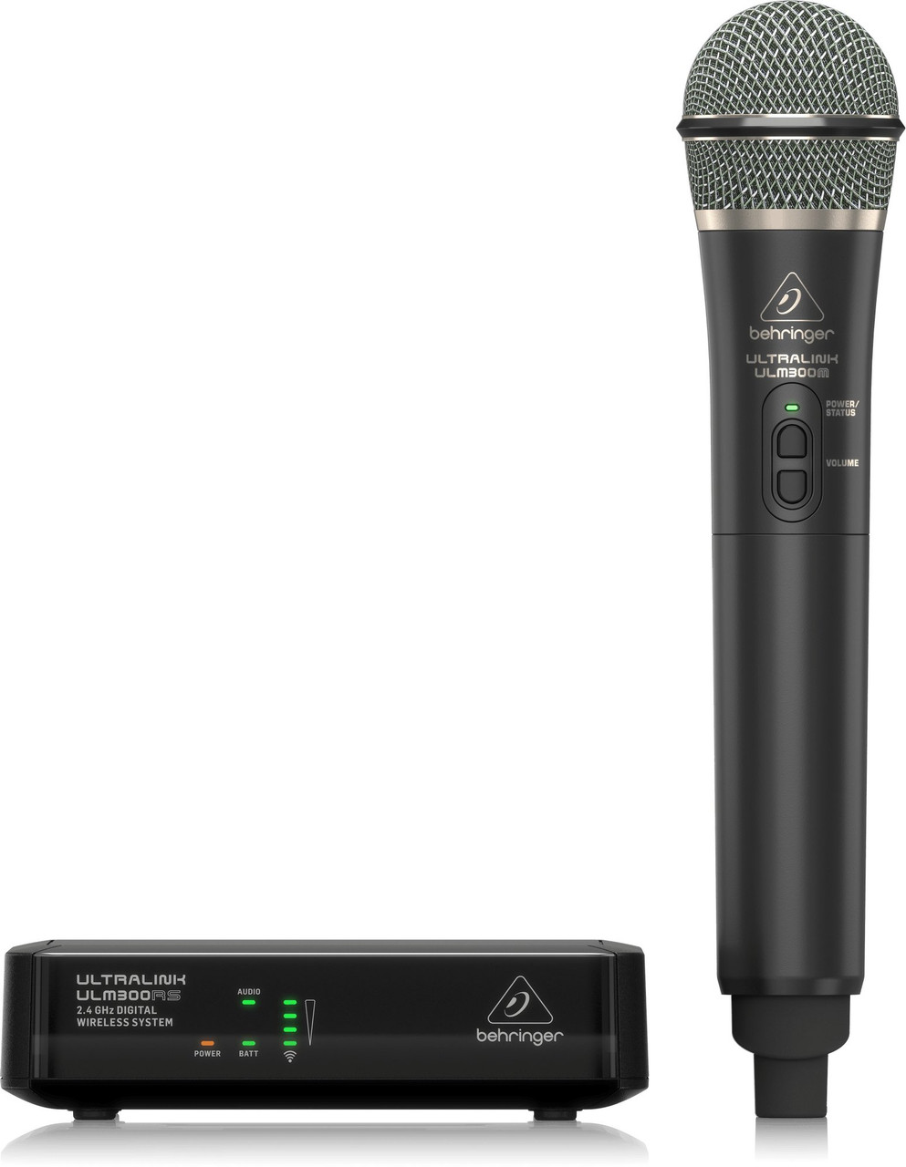 Behringer ULM300MIC 2.4 GHz Digital Wireless System with Handheld Microphone and Receiver Behringer ULM300MIC 2.4 GHz Digital Wireless System with Handheld Microphone and Receiver