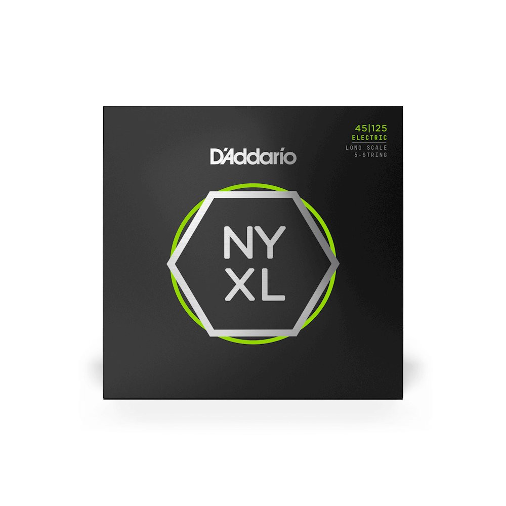 D'Addario NYXL45125 Nickel Wound Light Top Medium Bottom 5-String Bass Strings - 45-125 Long Scale D'Addario NYXL45125 Nickel Wound Light Top Medium Bottom 5-String Bass Strings - 45-125 Long Scale