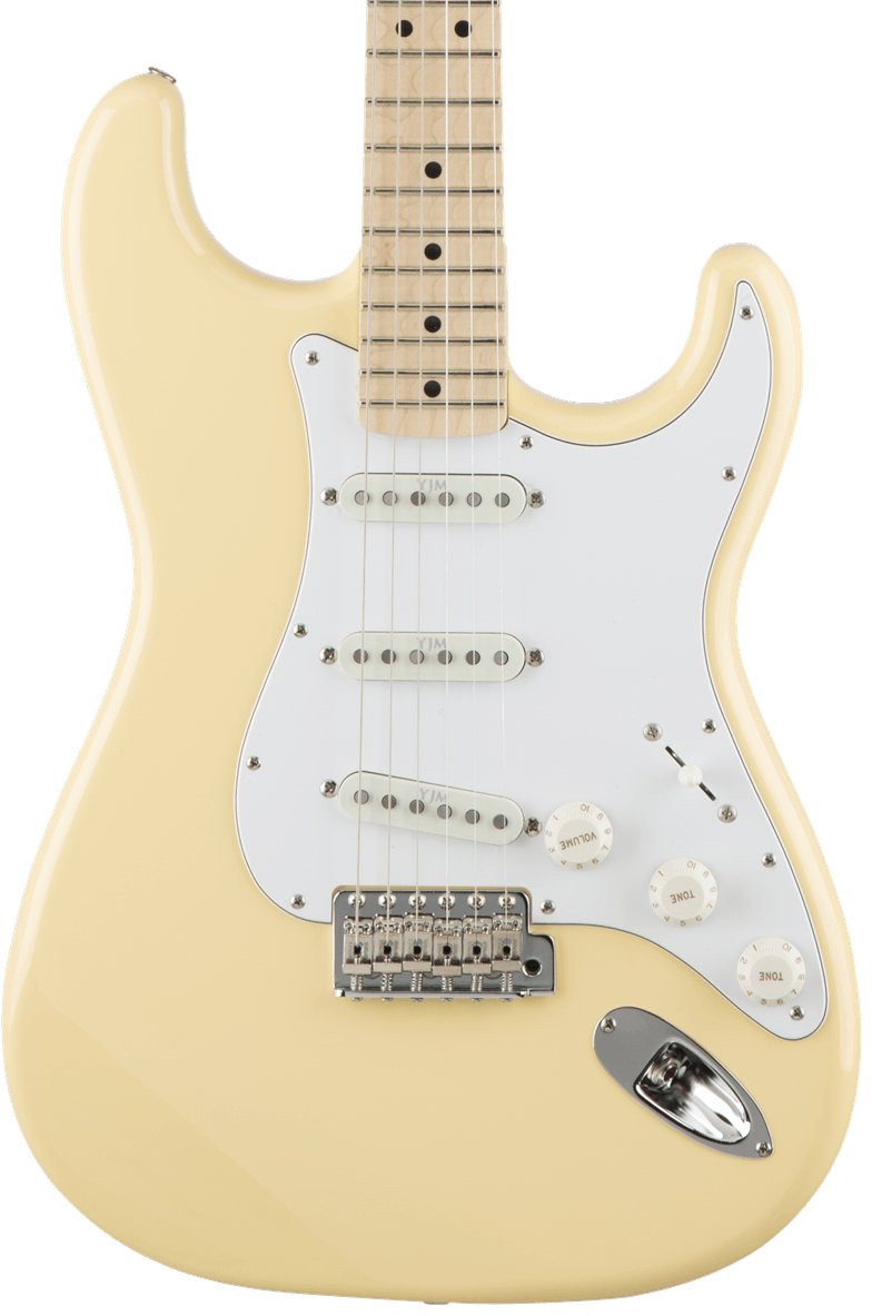 Fender Made in Japan Yngwie Malmsteen Signature Stratocaster Electric Guitar in Vintage White Fender Made in Japan Yngwie Malmsteen Signature Stratocaster Electric Guitar in Vintage White