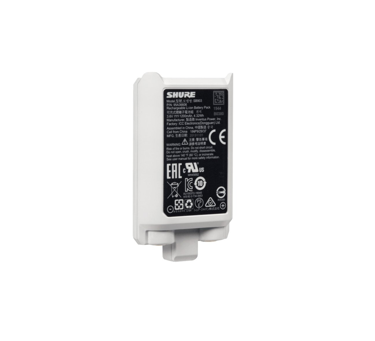 Shure Rechargeable Lithium-Ion Battery Shure Rechargeable Lithium-Ion Battery