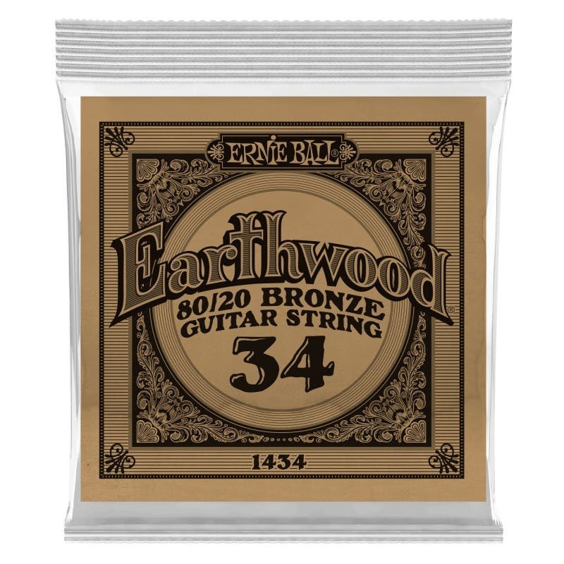 Ernie Ball Single 80/20 Bronze Acoustic Guitar String 34