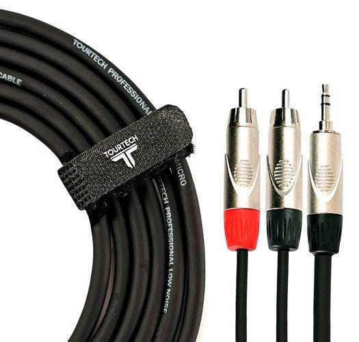 Tourtech 10ft/3m Y Cable Stereo Mini Jack - 2 RCA Tourtech 10ft/3m Y Cable Stereo Mini Jack - 2 RCA