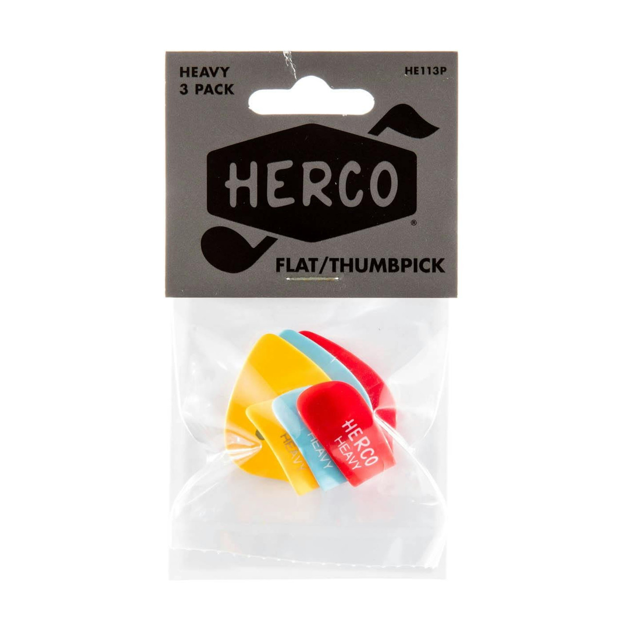Herco Heavy Flat/Thumbpicks 3 Pack Herco Heavy Flat/Thumbpicks 3 Pack