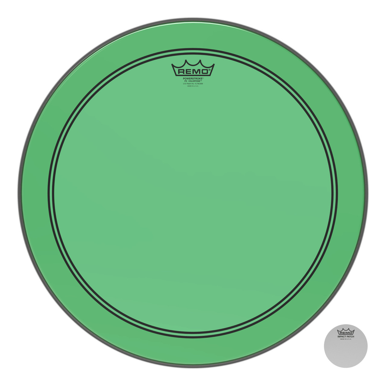 Remo Powerstroke 3 Colortone Bass Drum Head - Green - 18" Remo Powerstroke 3 Colortone Bass Drum Head - Green - 18"