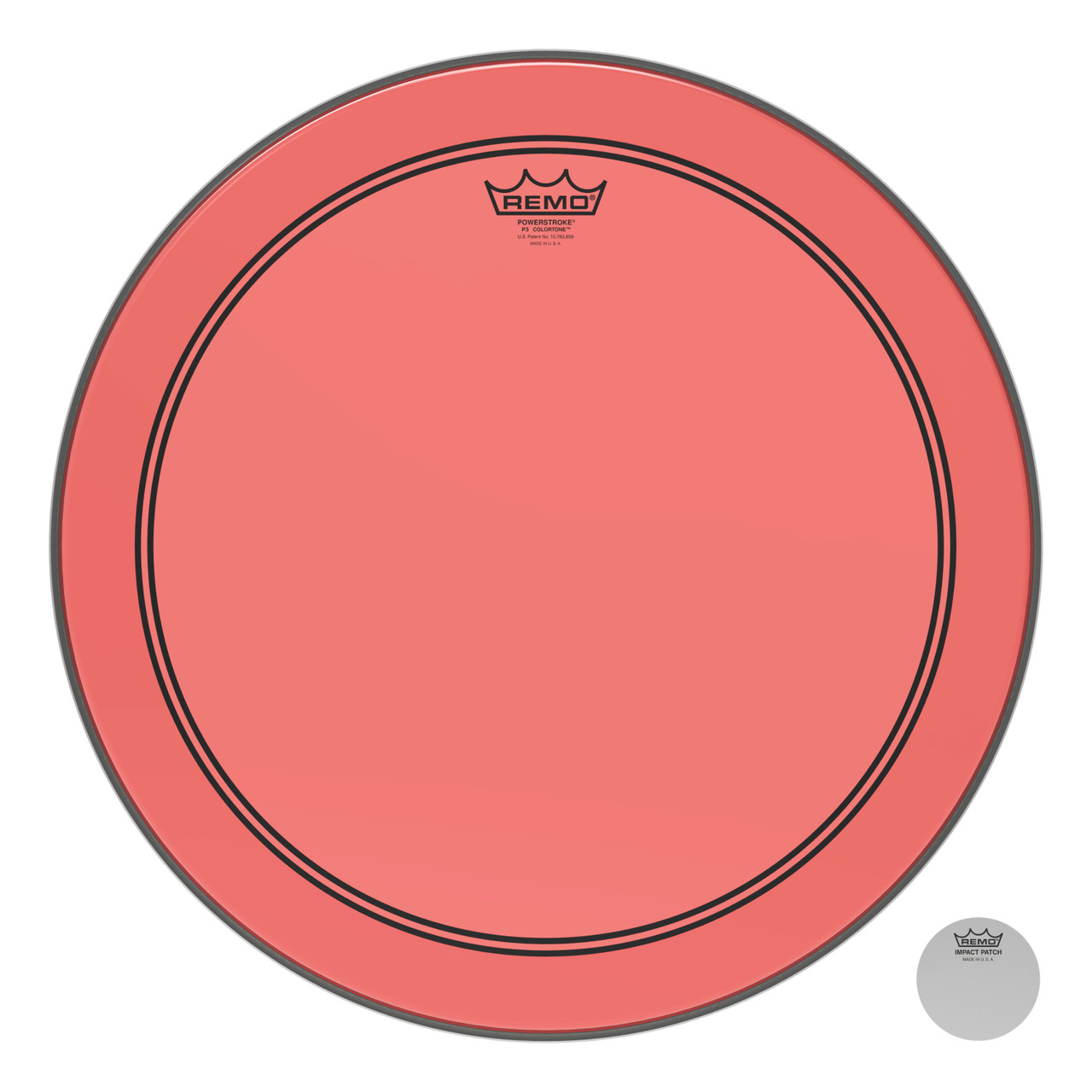 Remo Powerstroke 3 Colortone Bass Drum Head - Red - 18" Remo Powerstroke 3 Colortone Bass Drum Head - Red - 18"