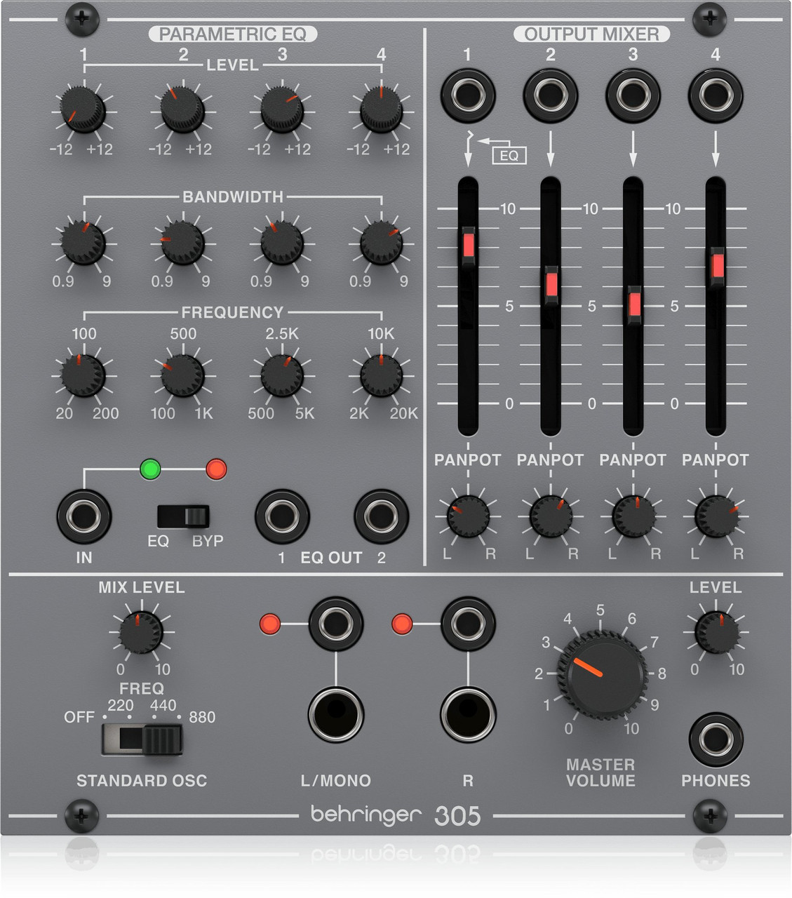 Behringer 305 EQ/Mixer/Output Eurorack Module Behringer 305 EQ/Mixer/Output Eurorack Module