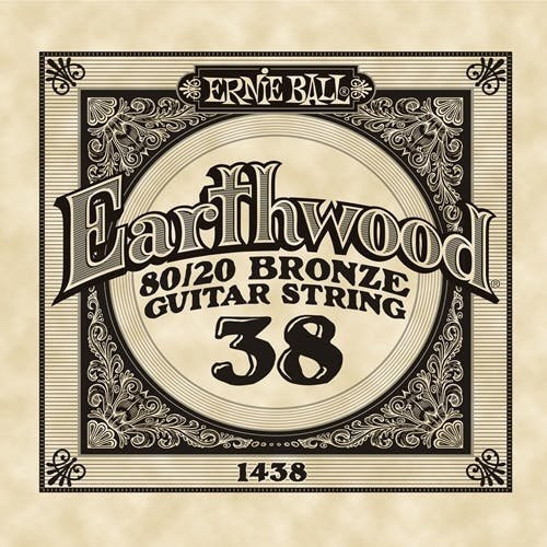 Ernie Ball Single 80/20 Bronze Acoustic Guitar String 38 Ernie Ball Single 80/20 Bronze Acoustic Guitar String 38