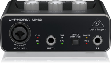 Behringer U-Phoria UM2 Audiophile 2x2 USB Audio Interface