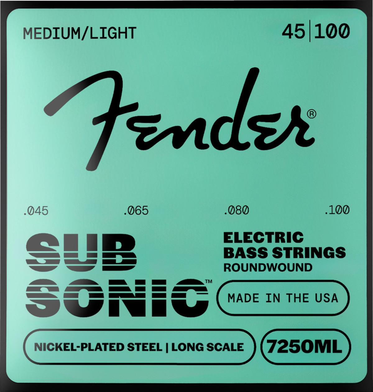 Fender SubSonic 7250 Nickel-Plated Steel Bass Strings 45-100 Fender SubSonic 7250 Nickel-Plated Steel Bass Strings 45-100