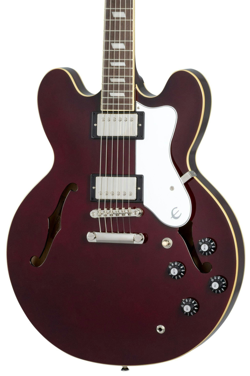 Epiphone Artist Noel Gallagher Signature Riviera Semi-Hollow Electric Guitar in Dark Wine Red