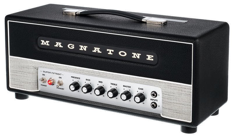 Magnatone Super Fifteen Guitar Valve Amp Head in Black Magnatone Super Fifteen Guitar Valve Amp Head in Black