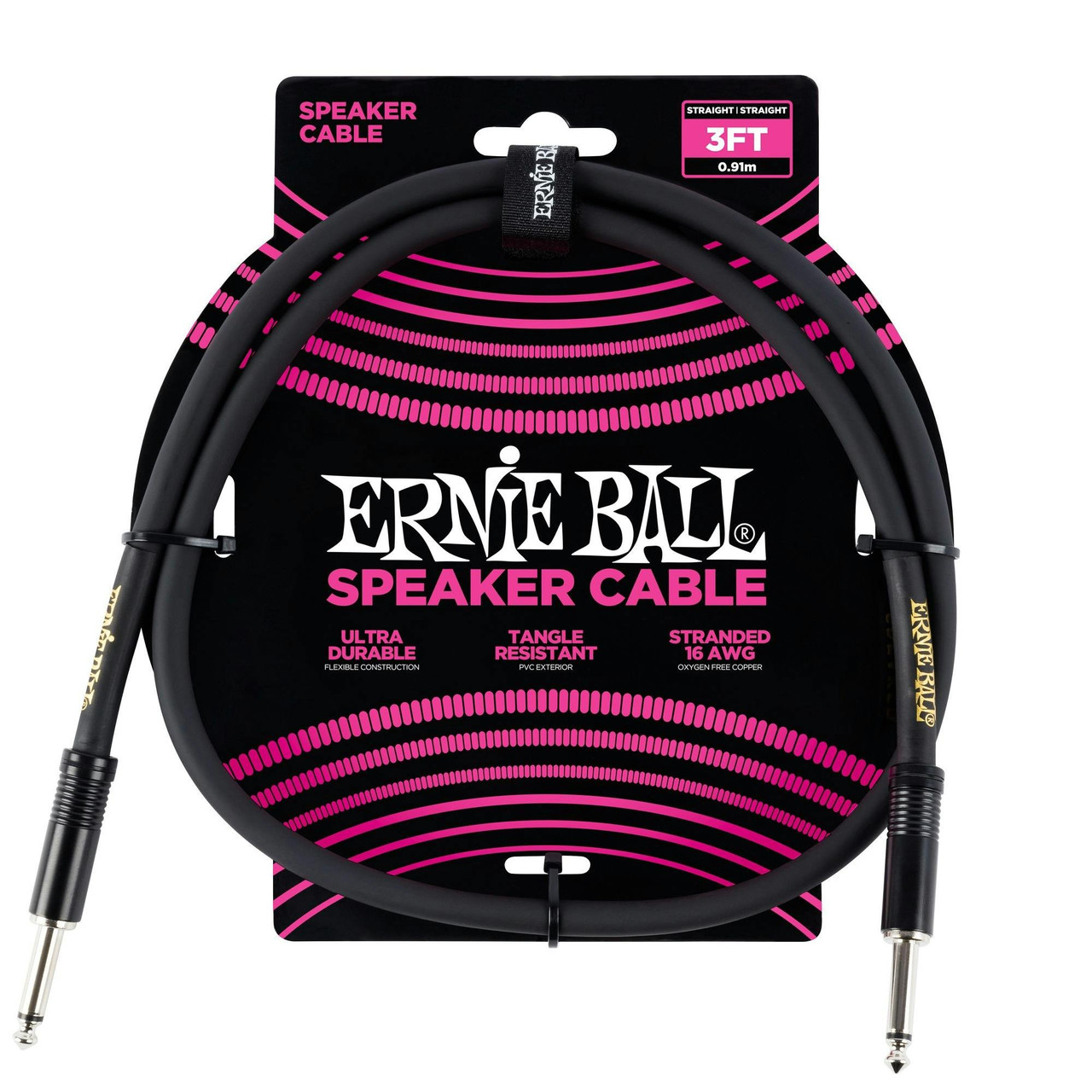 Ernie Ball 3ft Straight/Straight Speaker Cable Ernie Ball 3ft Straight/Straight Speaker Cable