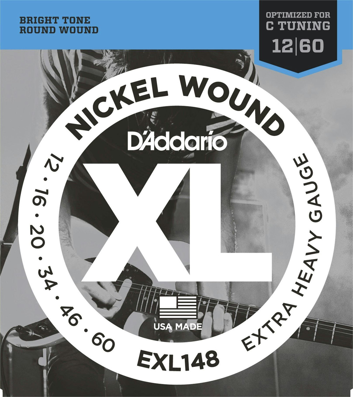D'Addario XL 12 - 60 Extra Heavy Electric Guitar Strings