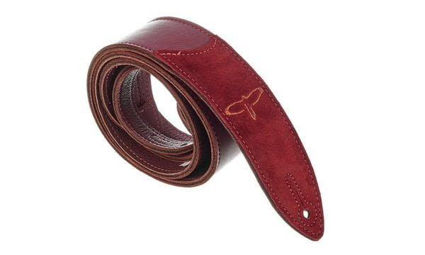 PRS Premium Leather Strap with Birds Embroidery In Burgundy PRS Premium Leather Strap with Birds Embroidery In Burgundy