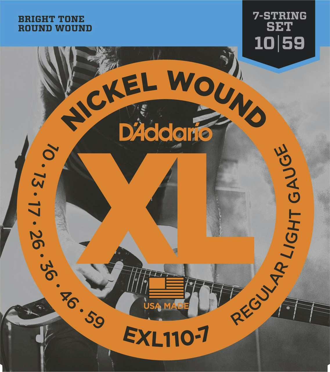 D'addario XL 10-59 Regular Light 7 String Set