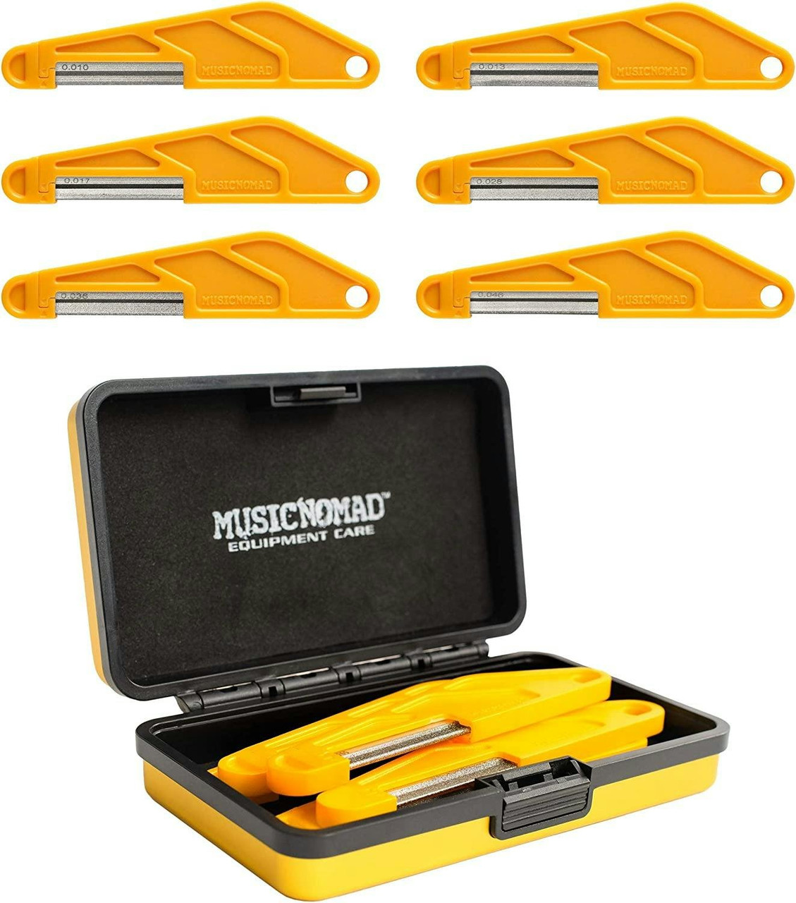 MusicNomad Electric Guitar Diamond Coated Nut File Set for Medium Strings MusicNomad Electric Guitar Diamond Coated Nut File Set for Medium Strings