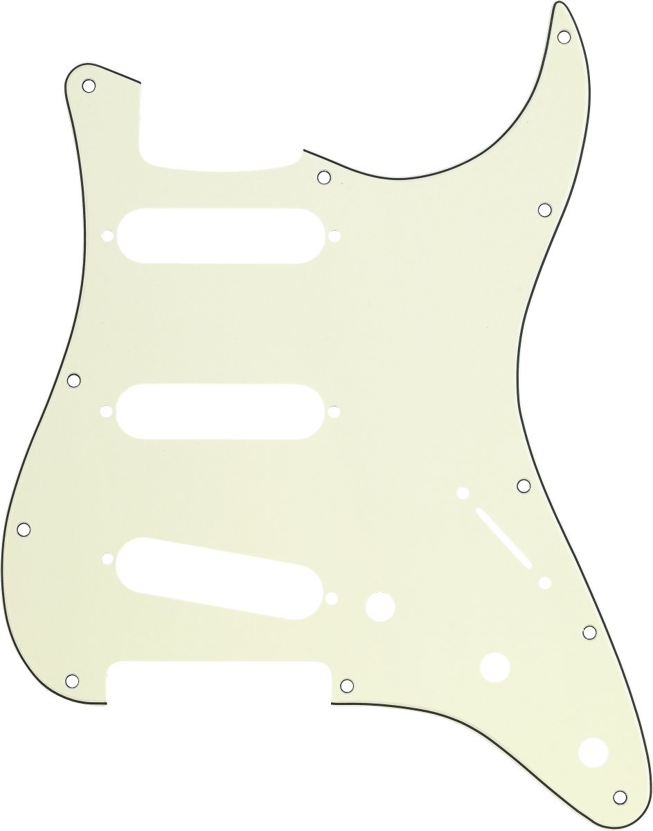 Fender 11-Hole Modern-Style Stratocaster SSS Pickguard in Mint Green Fender 11-Hole Modern-Style Stratocaster SSS Pickguard in Mint Green