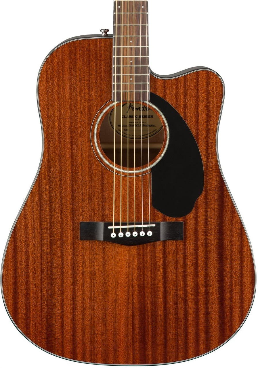 Fender CD-60SCE All-Mahogany Dreadnought Electro Acoustic Guitar in Natural Fender CD-60SCE All-Mahogany Dreadnought Electro Acoustic Guitar in Natural