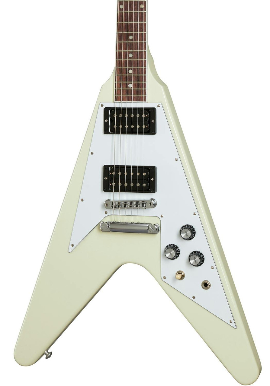 Gibson '70s Flying V Electric Guitar in Classic White