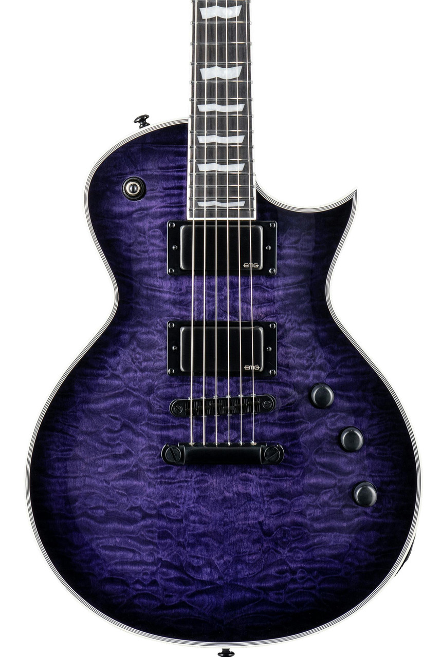 ESP LTD EC-1000 QM Electric Guitar in See Thru Purple Sunburst ESP LTD EC-1000 QM Electric Guitar in See Thru Purple Sunburst