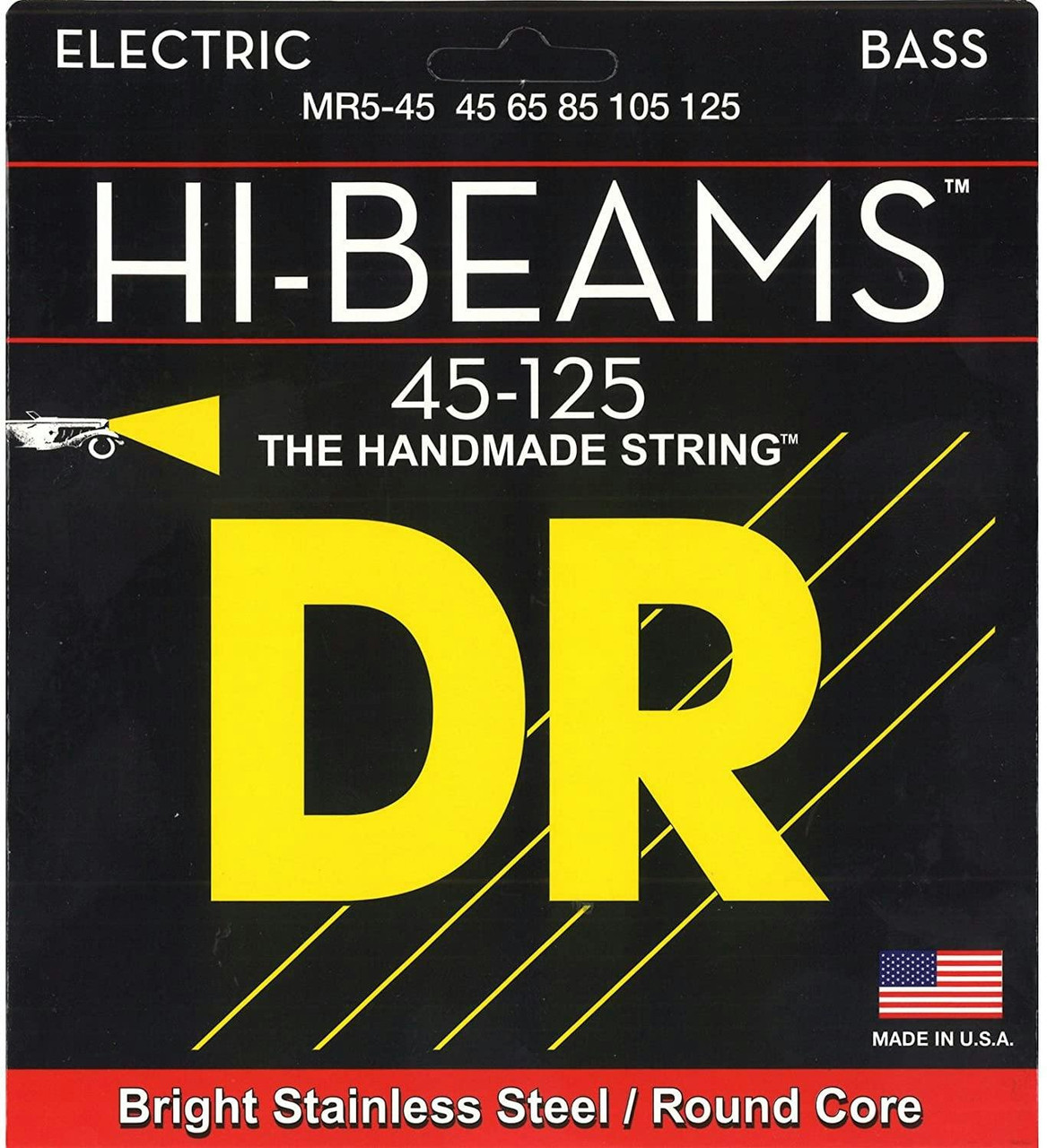 DR Strings HI-Beams Medium 5 String Bass Strings 45-125 DR Strings HI-Beams Medium 5 String Bass Strings 45-125