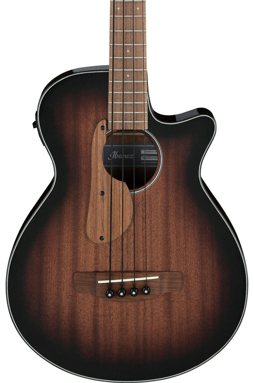 Ibanez AEGB24E-MHS Electro Acoustic Bass Guitar in Mahogany Sunburst High Gloss Ibanez AEGB24E-MHS Electro Acoustic Bass Guitar in Mahogany Sunburst High Gloss