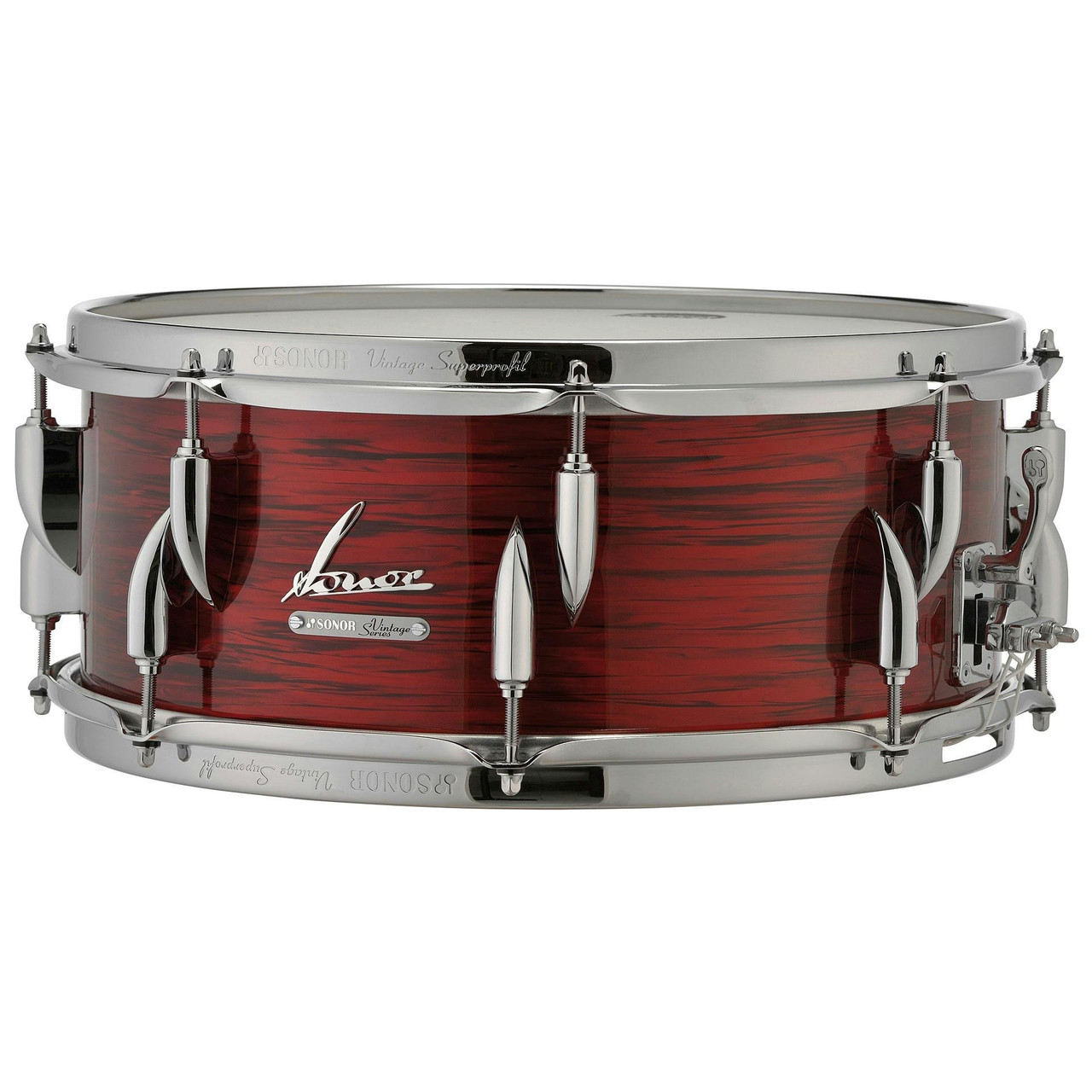 Sonor Vintage 14x5.75 Snare Drum in Vintage Red Oyster