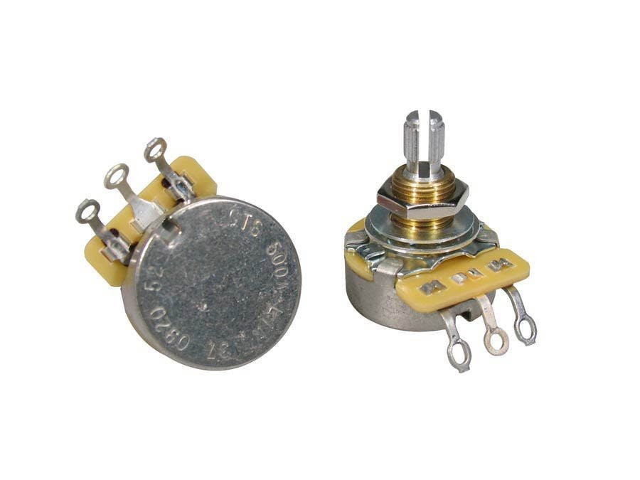 CTS 500K Linear Potentiometer Standard Length Bushing & Split Shaft CTS 500K Linear Potentiometer Standard Length Bushing & Split Shaft