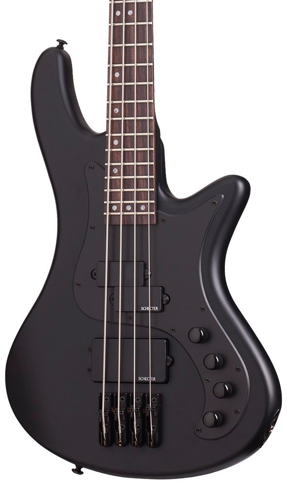 Schecter Stiletto Stealth-4 Bass Guitar in Satin Black