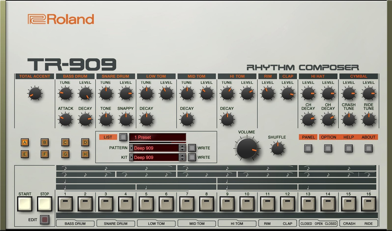 Roland Cloud TR-909 Virtual Instrument Plugin - Lifetime Key