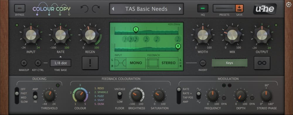 u-he Colour Copy Delay Plugin