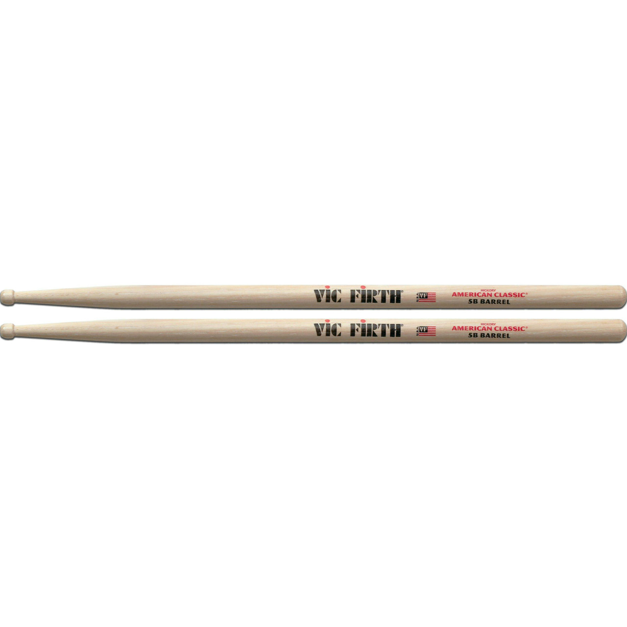 Vic Firth American Classic 5B Barrel Tip Drumsticks Vic Firth American Classic 5B Barrel Tip Drumsticks