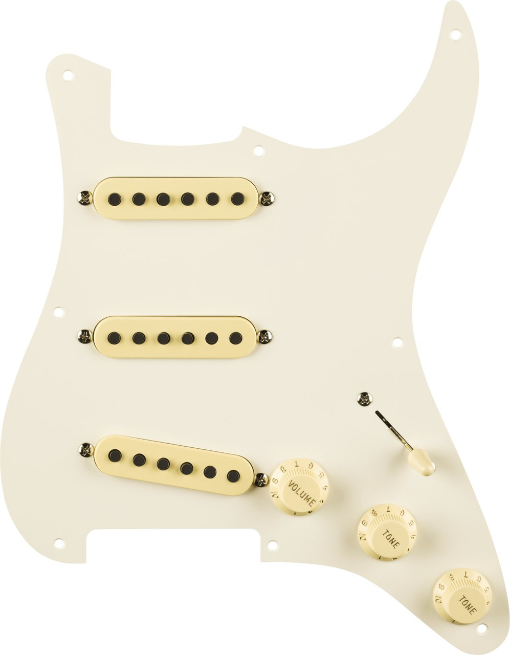 Fender Pre-Wired Strat Pickguard Eric Johnson Signature Parchment 8 Hole PG Fender Pre-Wired Strat Pickguard Eric Johnson Signature Parchment 8 Hole PG