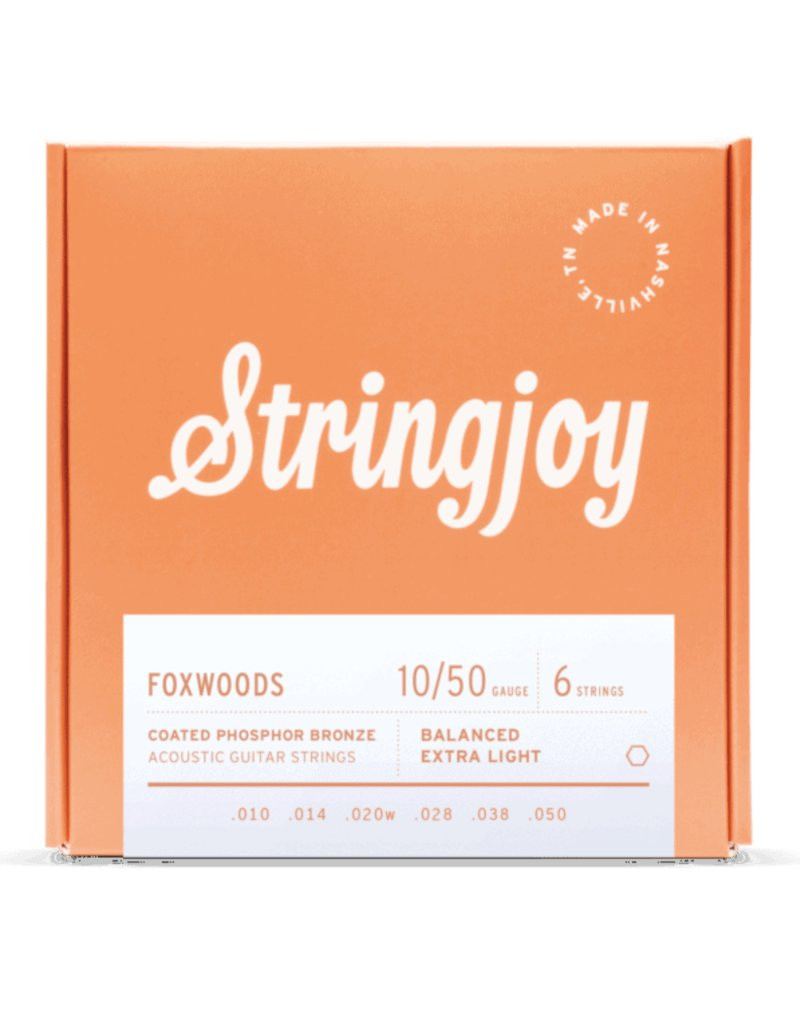 Stringjoy Foxwoods Extra Light Gauge 10-50 Coated Phosphor Bronze Acoustic strings Stringjoy Foxwoods Extra Light Gauge 10-50 Coated Phosphor Bronze Acoustic strings