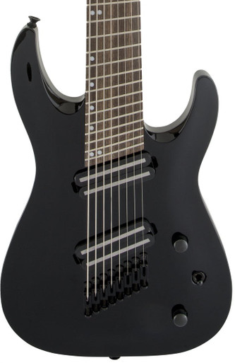 Jackson JS227T Dinky 7-String in Satin Black with Amaranth