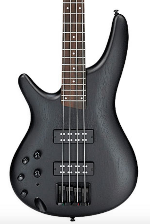 Ibanez SR300EBL Left Handed 4-string Bass Guitar in weathered black